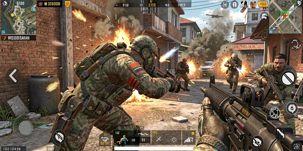 Tampilan gameplay mendebarkan dalam game TPS 8180.