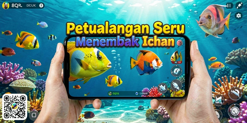 Gameplay Tembak Ikan yang seru dan mengasyikkan di 8QR.