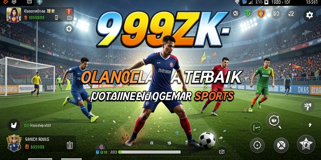 Tampilan gameplay seru di lapangan olahraga virtual.