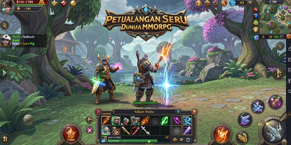 Tangkapan layar gameplay C789 menampilkan aksi mendebarkan dalam dunia MMORPG.