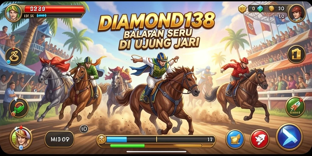 Tampilan gameplay balapan seru dalam DIAMOND138 yang menegangkan.