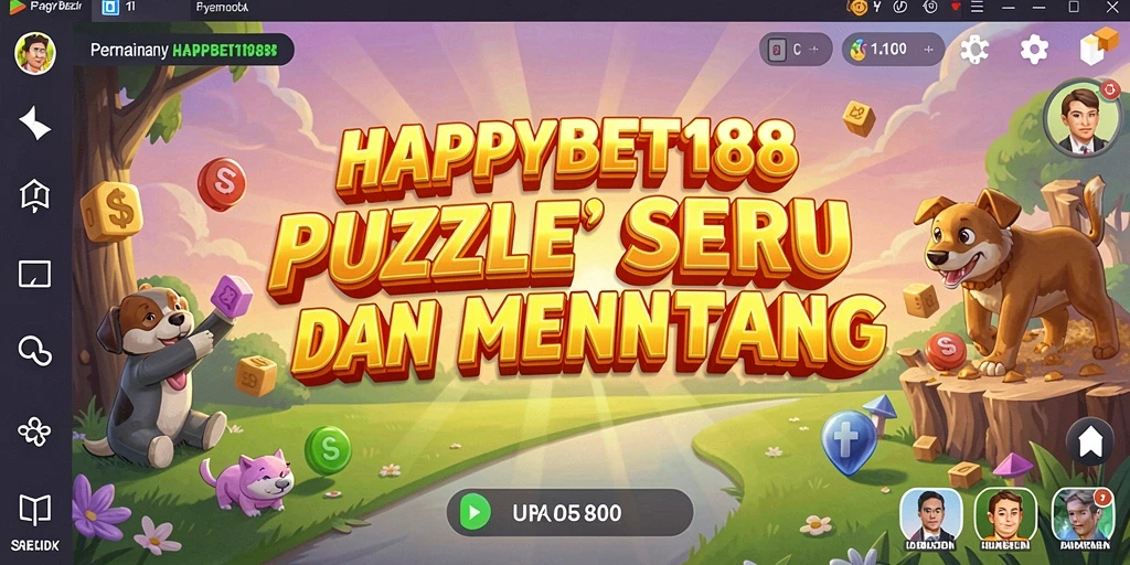 Tampilan gameplay seru dari game Puzzle HAPPYBET188 yang menantang.