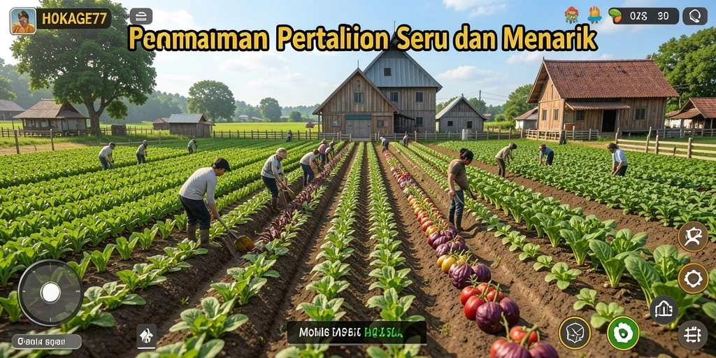Gameplay HOKAGE77 yang menggambarkan keseruan pertanian.