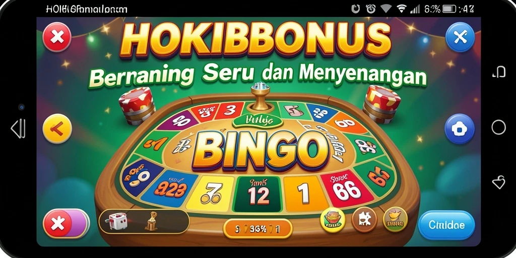 Screenshot utama HOKIBONUS menampilkan gameplay Bingo yang seru.