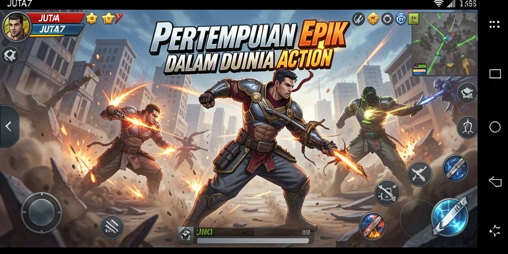 Tangkapan layar gameplay JUTA7 yang intens dan seru.