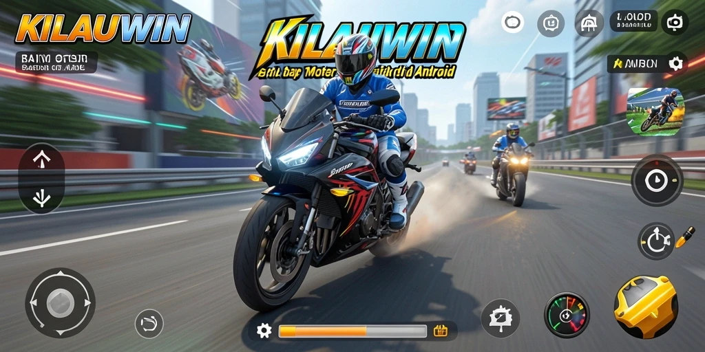 Gameplay KILAUWIN yang intens dan mendebarkan saat balap motor.