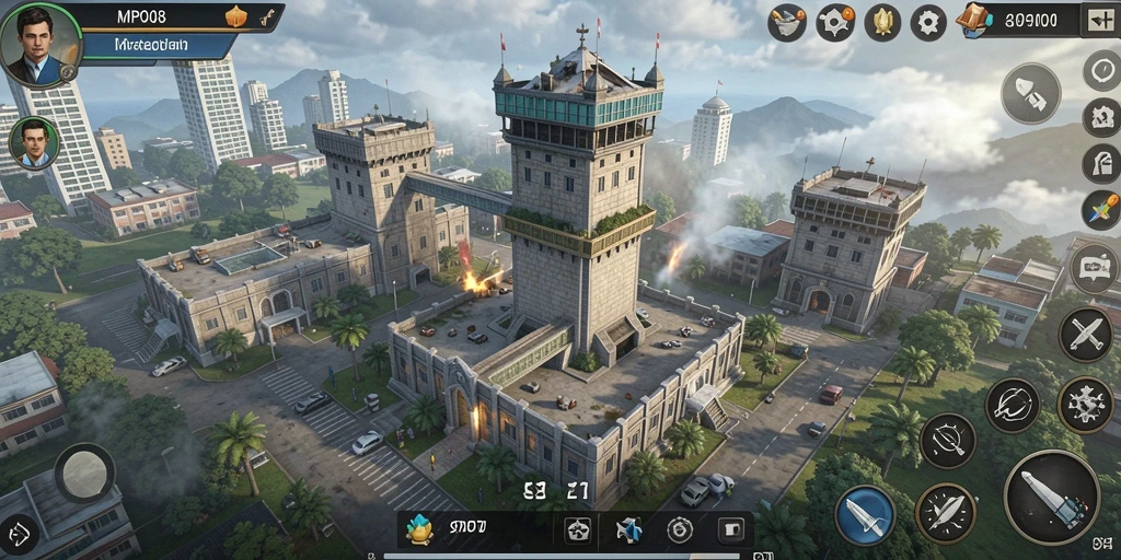Tampilkan gameplay menarik dari MPO08 dalam Tower Defense.
