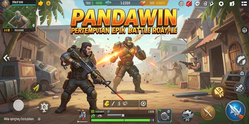 Gameplay seru yang penuh aksi dalam PANDAWIN.