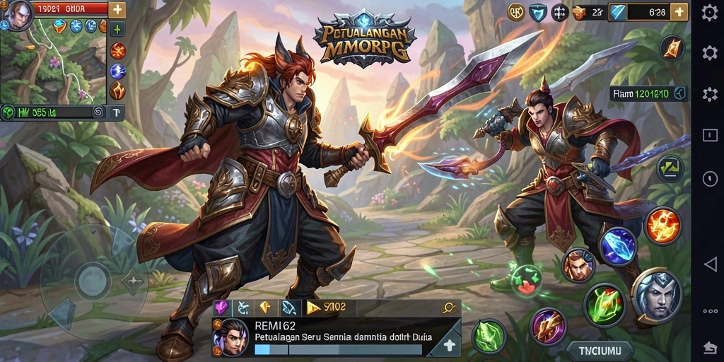 Tampilan gameplay <strong>REMI62</strong> yang menakjubkan dan dinamis.
