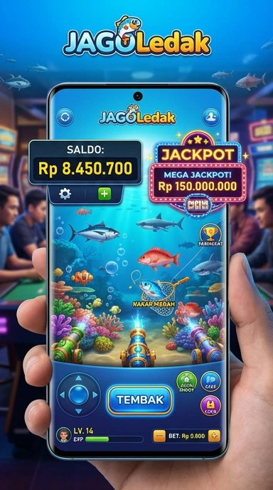 Tampilan antarmuka pengguna jagoledak yang menarik dan sederhana.